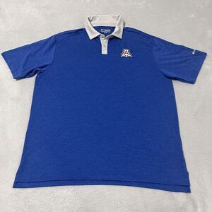 Arizona Wildcats Polo Shirt Mens XL Blue Columbia Golf Omni-Wick Clubhead Collar